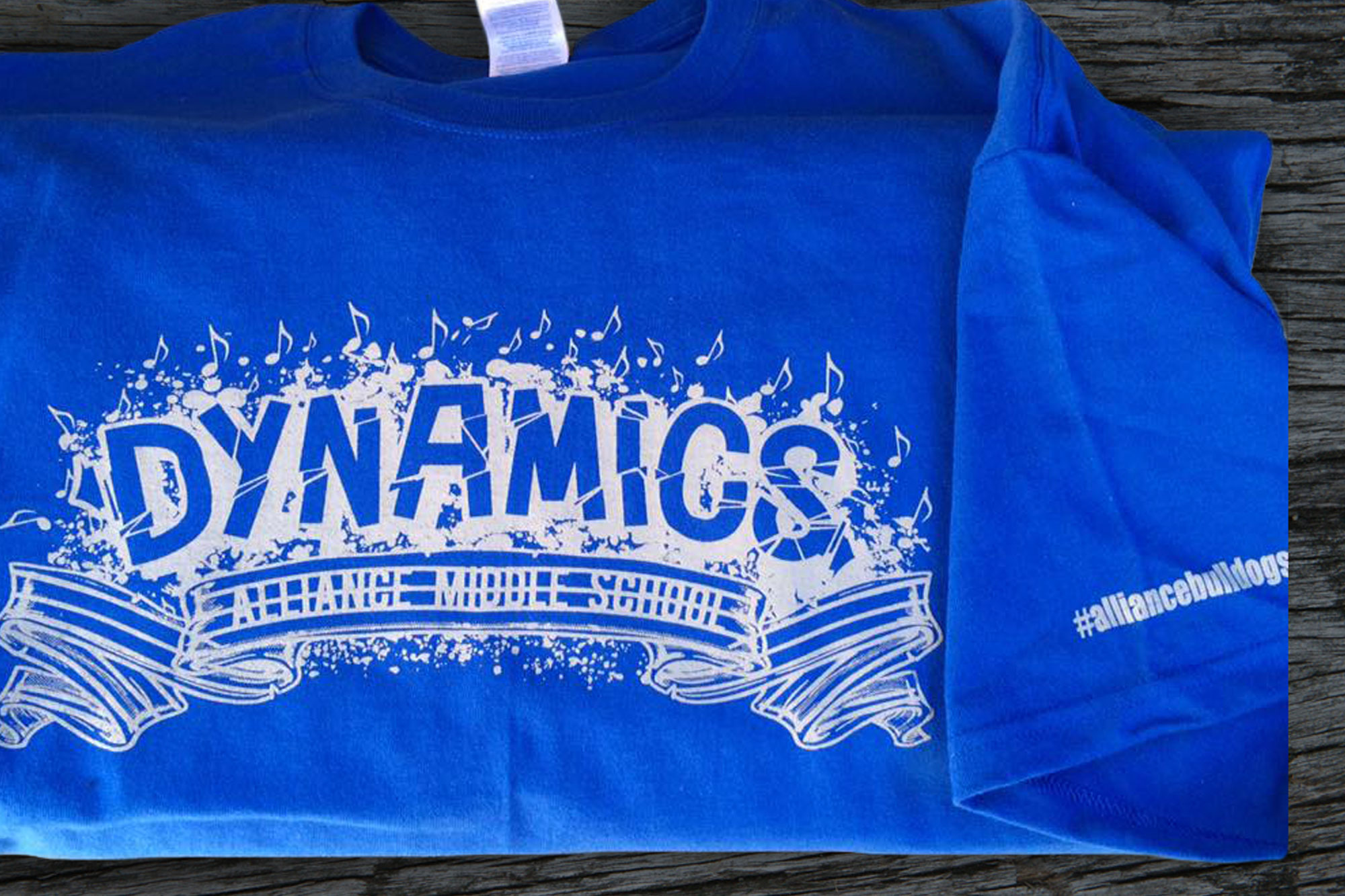Dynamics Alliance Middle School Shirt Design Close Up
