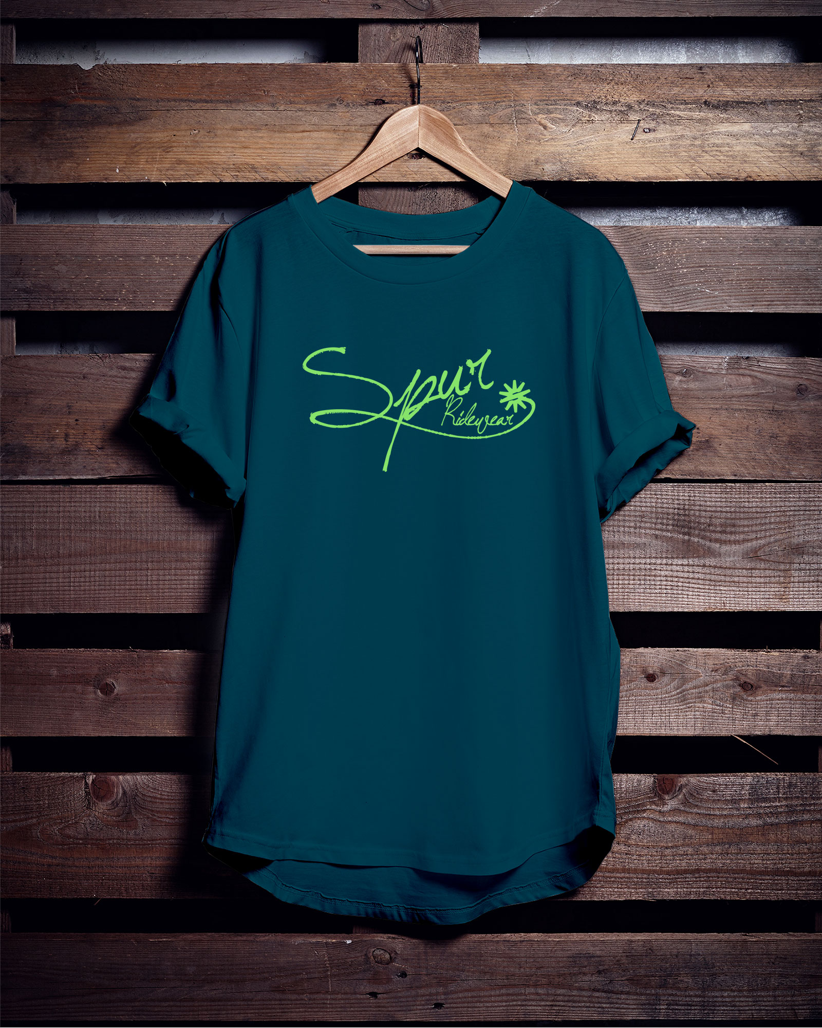 Spur Ridewear Teal and Lime Green