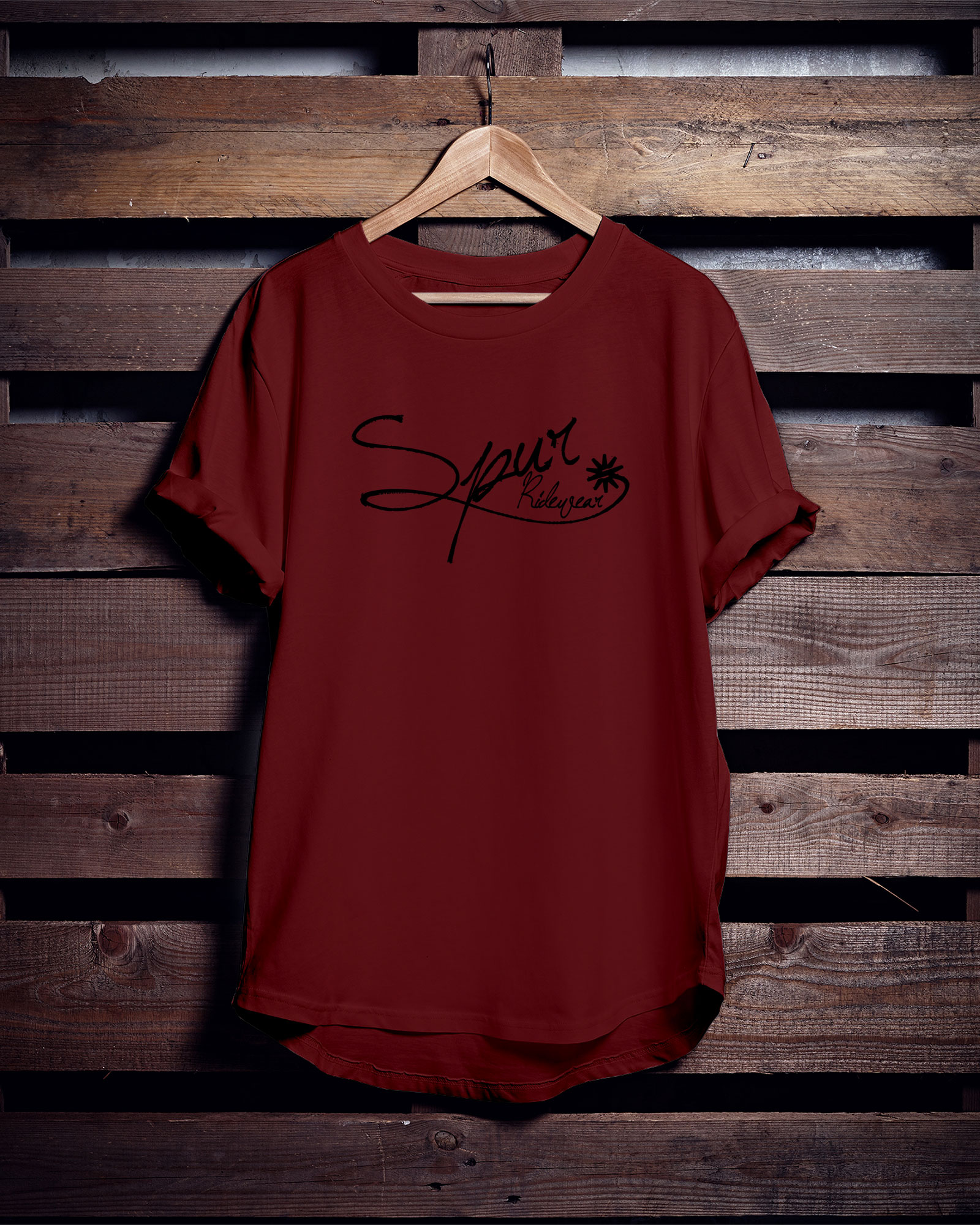 Spur Ridewear Maroon and black